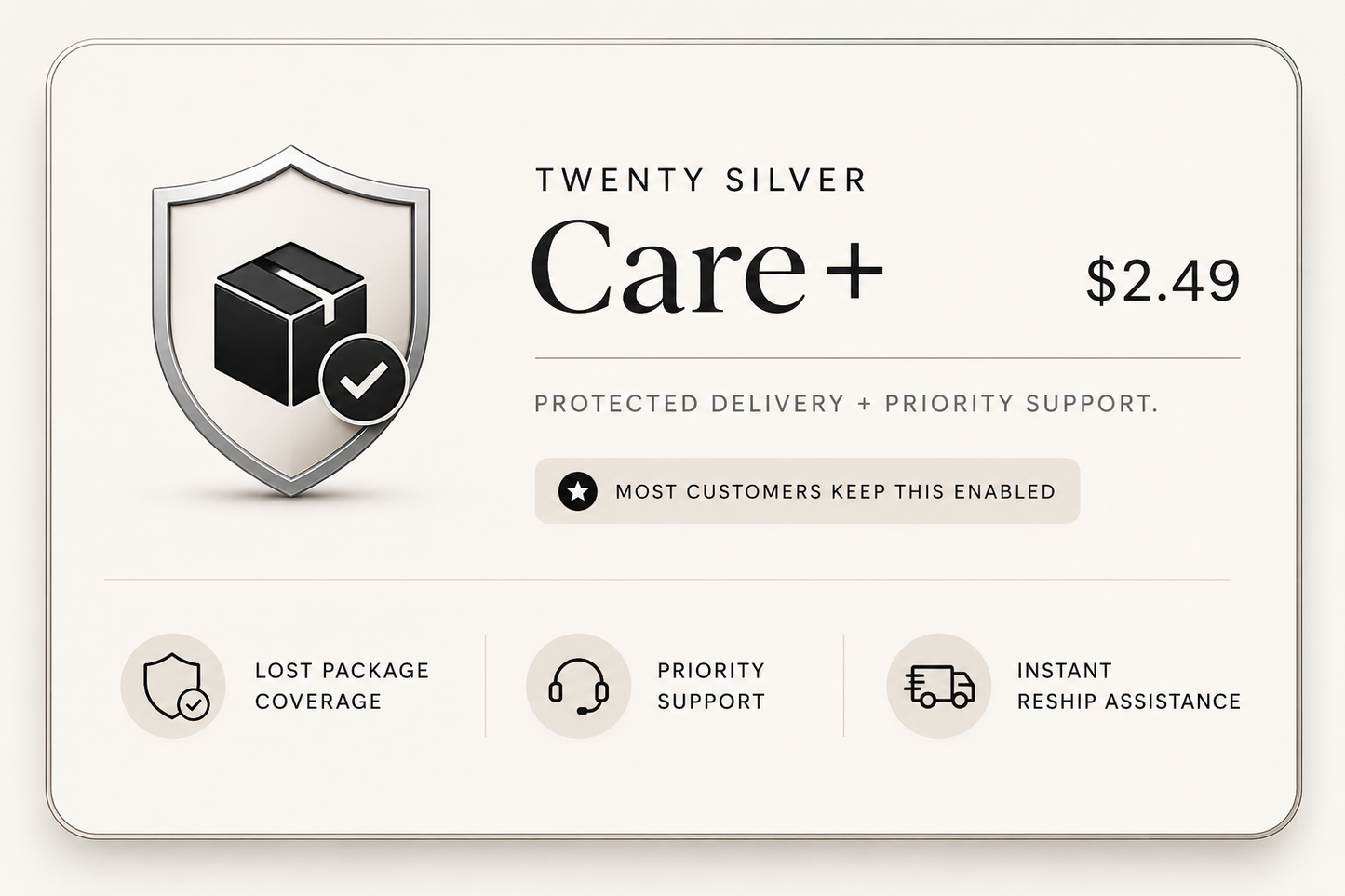 Twenty Silver Care+
